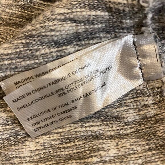 Alter’d State women’s grey sleeveless cotton blend open oversized cardigan Med - Picture 6 of 7